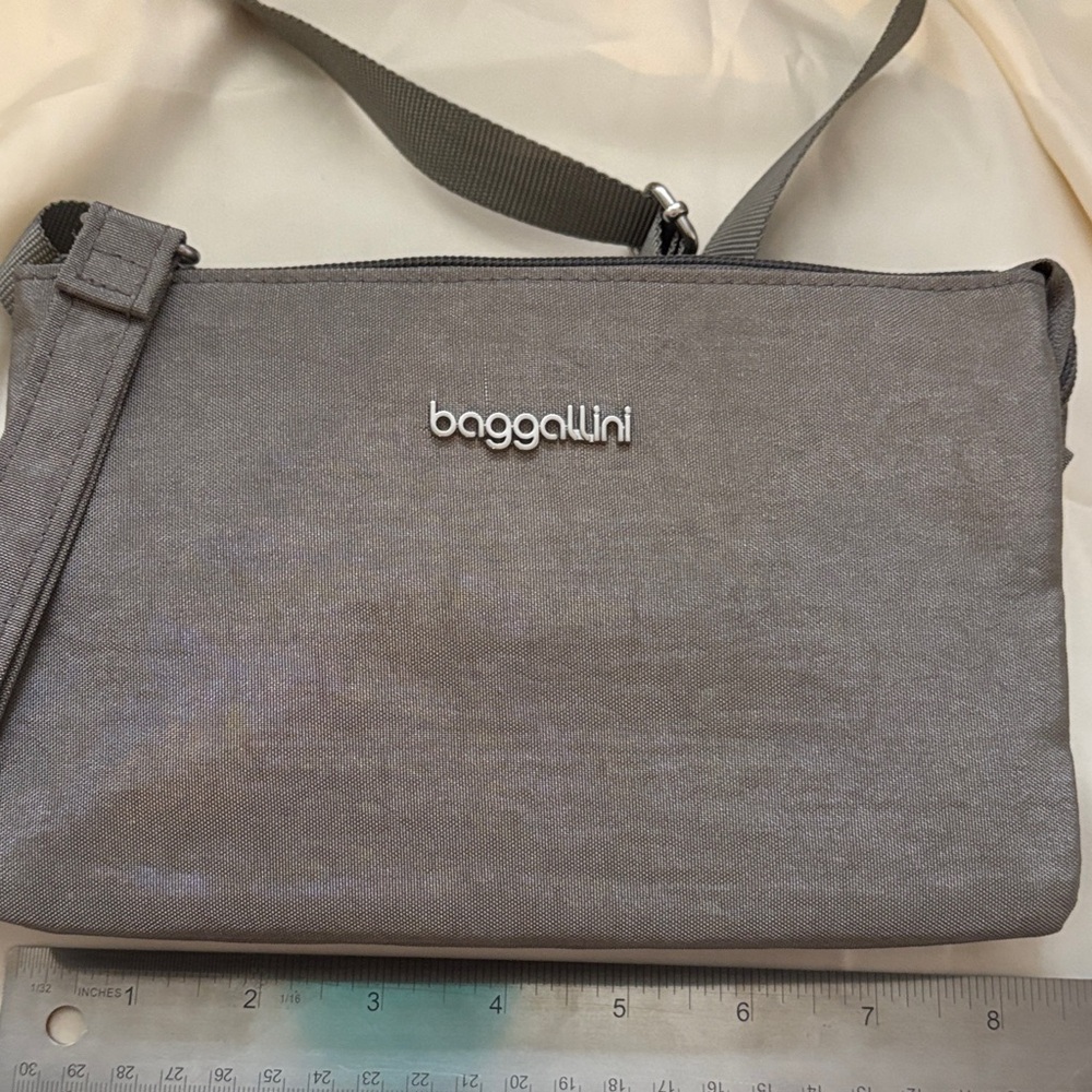 Baggallini Silver Messenger Bag